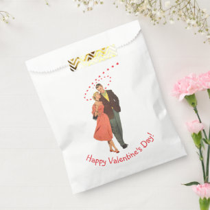 Vintage Valentine's Day, Romantic Floating Hearts Favour Bag