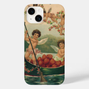 Vintage Valentine's Day, Victorian Cherubs in Boat Case-Mate iPhone 14 Case