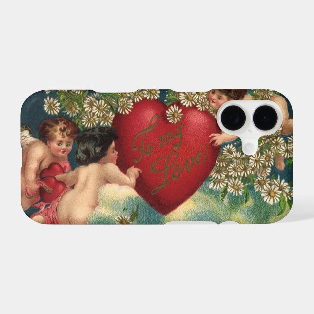 Vintage Valentines Day Victorian Cherubs in Heaven (Back (Horizontal))