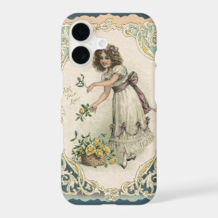 Vintage Valentine's Day, Victorian Girl with Roses