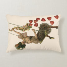 Vintage Valentine's Day, Victorian Lady on a Swing