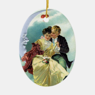 Vintage Valentine's Day Victorian Love and Romance Ceramic Ornament