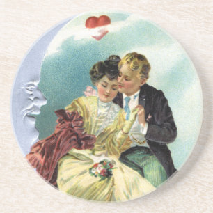 Vintage Valentine's Day Victorian Love and Romance Coaster