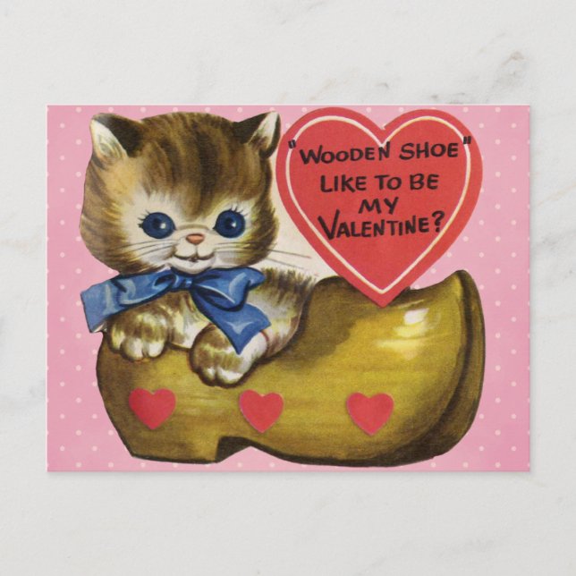 Vintage Valentine's for Kids Holiday Postcard (Front)