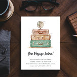 Vintage Valise | Going Away Party Invitation<br><div class="desc">Send a loved one off in style with these cool vintage going away party or bon voyage party invitations, featuring a watercolor illustration of a stack of vintage suitcases topped with a spinning globe. Personalize with your custom headline in trendy brush script lettering, and add your party details beneath. Farewell...</div>