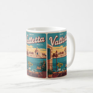 Vintage Valletta, Malta travel souvenirs and gifts Coffee Mug
