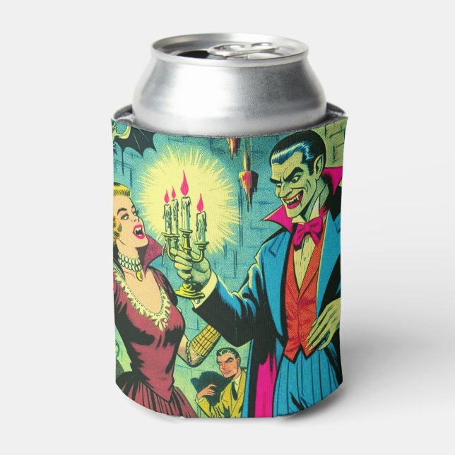 Vintage Vampire Horror Comics Can Cooler (Can Front)