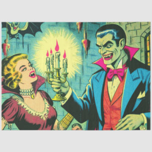 Vintage Vampire Horror Comics Tissue Paper