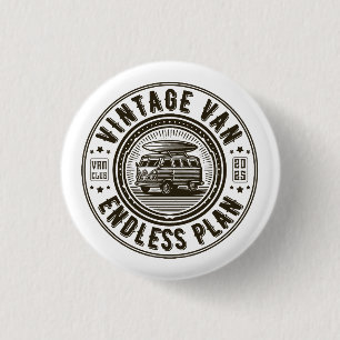 Vintage Van Endless Plan 1 Inch Round Button