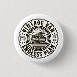 Vintage Van Endless Plan 1 Inch Round Button
