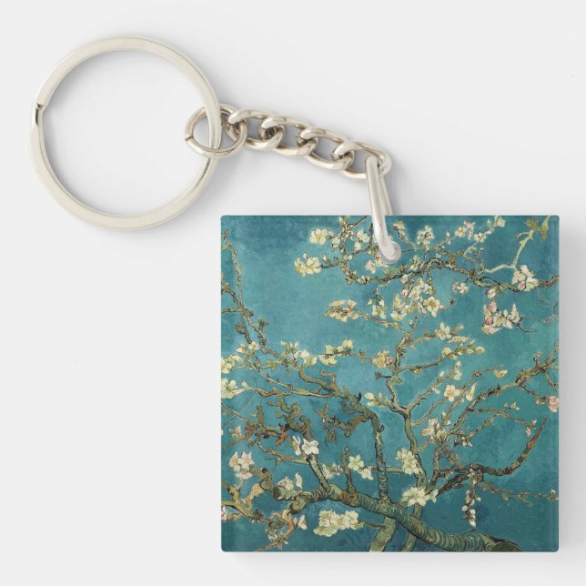 Vintage Van Gogh Almond Blossom Keychain (Front)