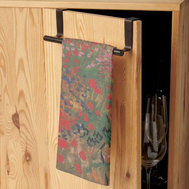 Vintage Van Gogh Flower Garden     Kitchen Towel (Thirds Fold)