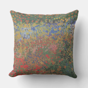 Vintage Van Gogh Flower Garden Outdoor Pillow
