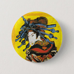 Vintage Van Gogh Geisha 1887 2 Inch Round Button