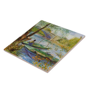 Vintage Van Gogh Pont de Clichy Tile