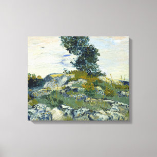 Vintage Van Gogh Rocks with Oak Tree Canvas Print