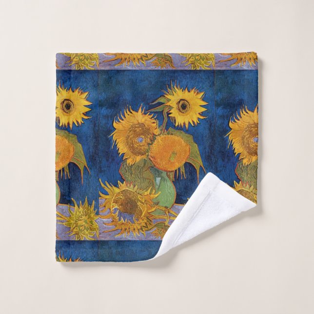 Vintage Van Gogh Six Sunflowers (Gant de toilette)