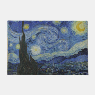 Vintage Van Gogh Starry Night Doormat