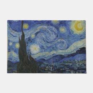 Vintage Van Gogh Starry Night Doormat