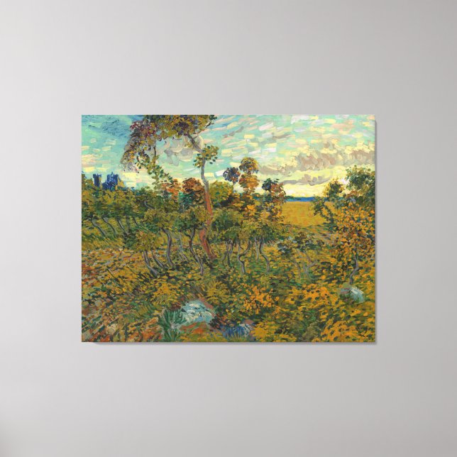 Vintage Van Gogh Sunset at Montmajour  Canvas Print (Front)
