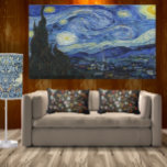 Vintage Van Gogh The Starry Night   Canvas Print<br><div class="desc">A canvas print of Vincent van Gogh's 1889 oil on canvas painting called "The Starry Night".</div>