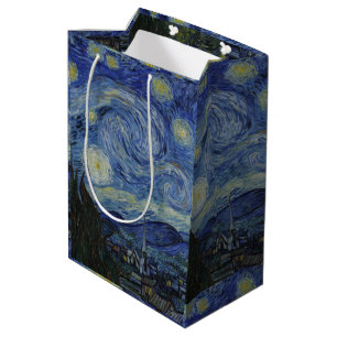 Vintage Van Gogh The Starry Night Medium Gift Bag