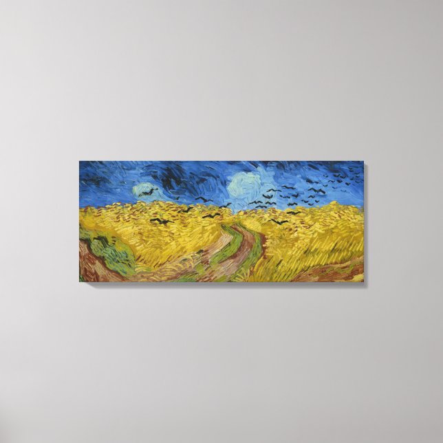 Vintage Van Gogh Wheatfield With Crows Canvas Print (Front)