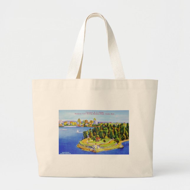 Vintage Vancouver Island British Columbia Tote Bag (Front)