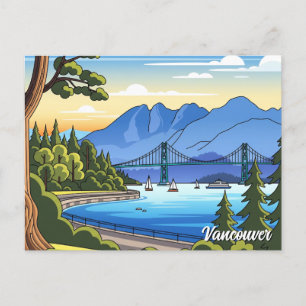 Vintage Vancouver Stanley Park Canada Travel Postcard