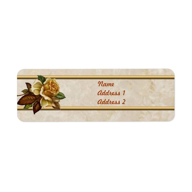 Vintage Vanilla Rose Label (Front)