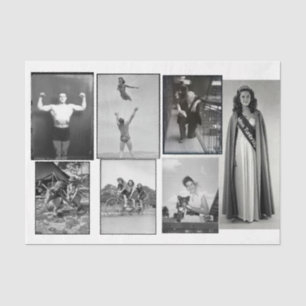 Vintage Variety Decoupage Collage  Tissue Paper