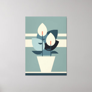 Vintage Vase Tulips   Vase Floral   Vase Flower Canvas Print