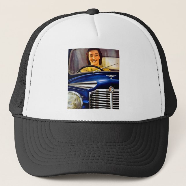 Vintage Vauxhall Motors Advertisement Trucker Hat (Front)