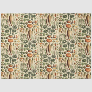 Vintage Vegetable Art by Adolphe Millot Pattern Tissue Paper