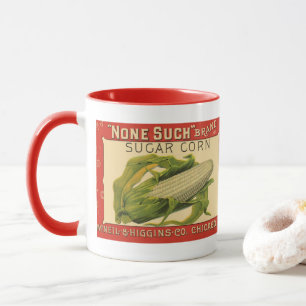 Vintage Vegetable Label Art, None Such Sugar Corn Mug