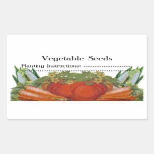 Vintage Vegetables Custom Seed or Canning Label