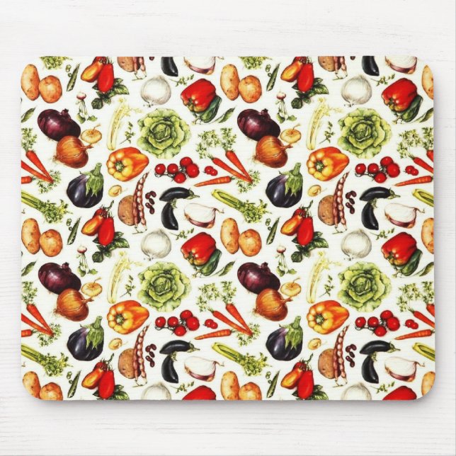 Vintage Vegetables Mouse Pad (Front)