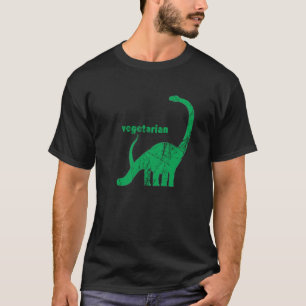 Vintage Vegetarian Brachiosaurus Green T-Shirt