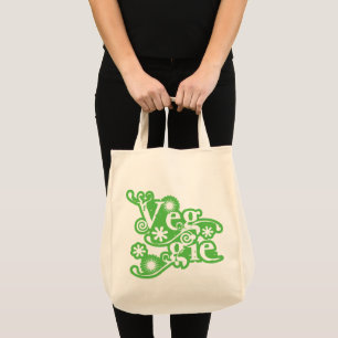 Vintage Veggie © For Vegetarians Vegans Tote Bag