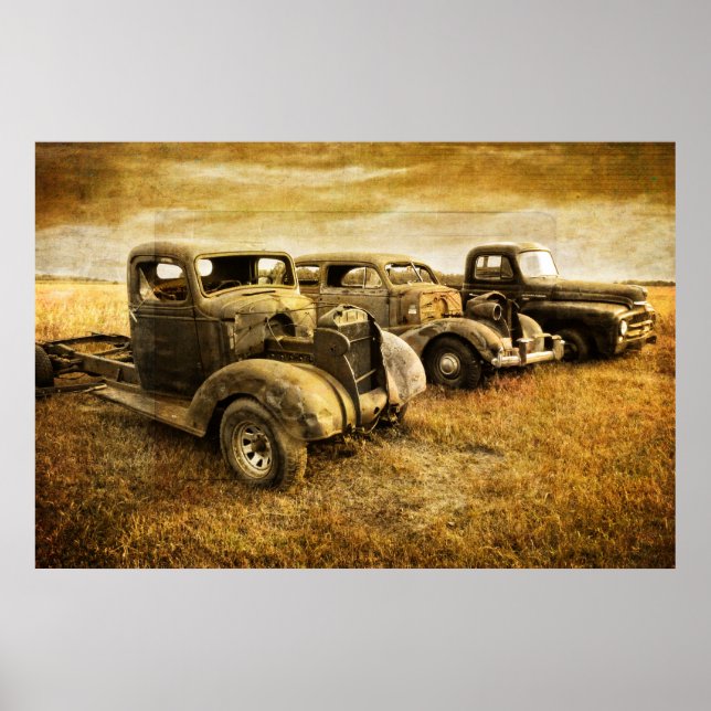 Vintage Vehicles Poster (Front)