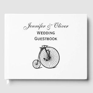 Vintage Velocipede Penny Farthing Bicycle Bike Guest Book