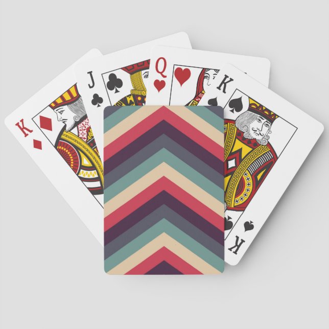 Vintage Velocity Stripes Playing Cards (Back)
