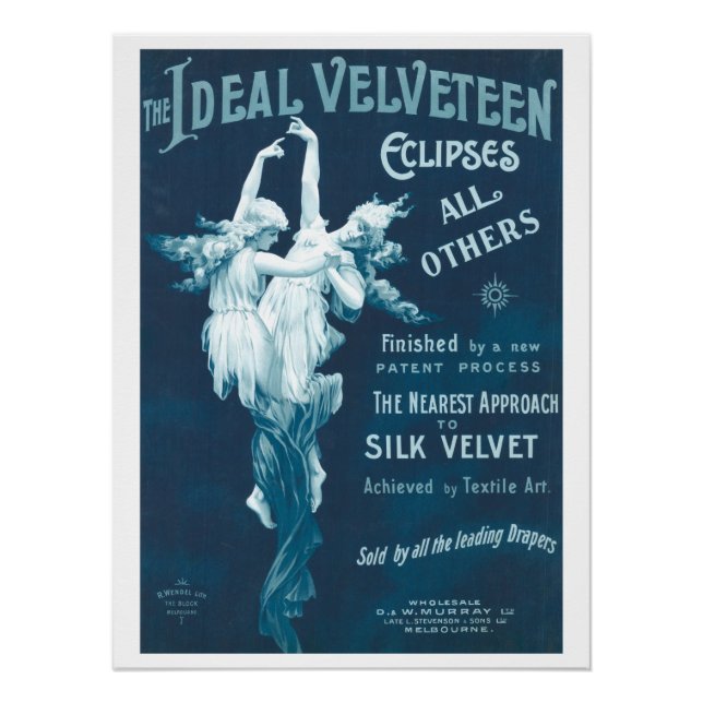 Vintage Velvet Advertising Poster (Front)