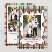 Vintage Velvet Christmas Red Bow Coquette 5 Photo