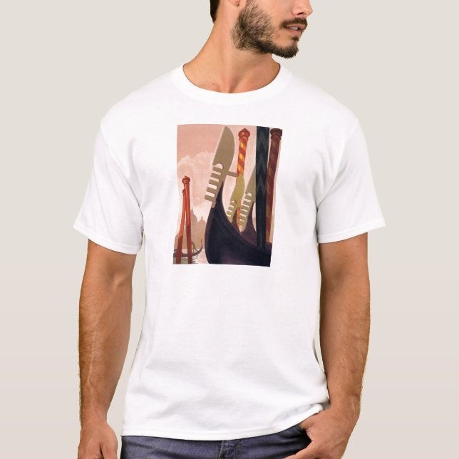 Vintage Venezia Gondolas T-Shirt (Front)