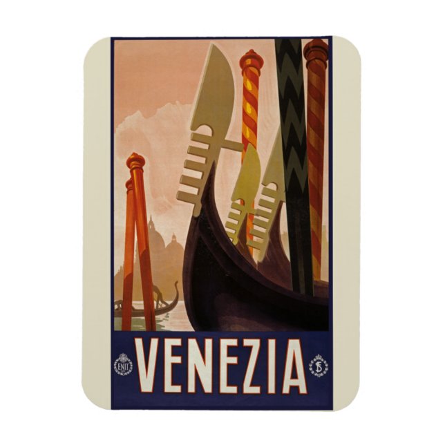 Vintage Venezia Poster - Italy Magnet (Vertical)