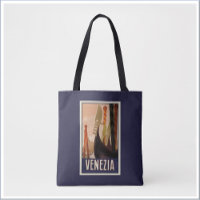 Vintage Venezia Venice Italy Travel Poster Tote