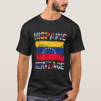 Vintage Venezuela Venezuelan Flag Pride Hispanic H T-Shirt