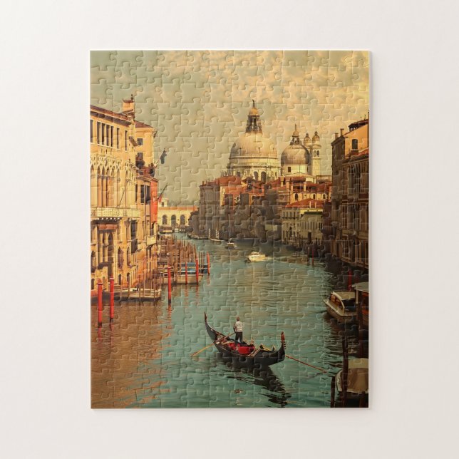 Vintage Venice: A Timeless Postcard Jigsaw Puzzle (Vertical)