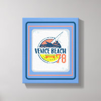 Vintage Venice Beach 1978 Surf Art Poster
